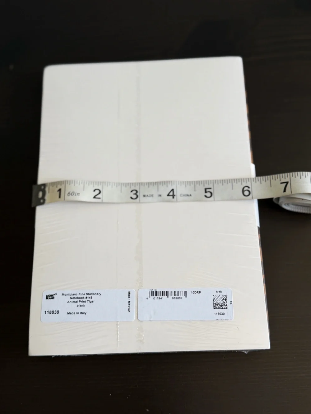 Montblanc Notebook #146 Pony Hair Tiger Premium Paper Blank Gold Cut Notebook